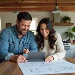 Chip et Joanna Gaines dans une cuisine rustique en pleine rénovation