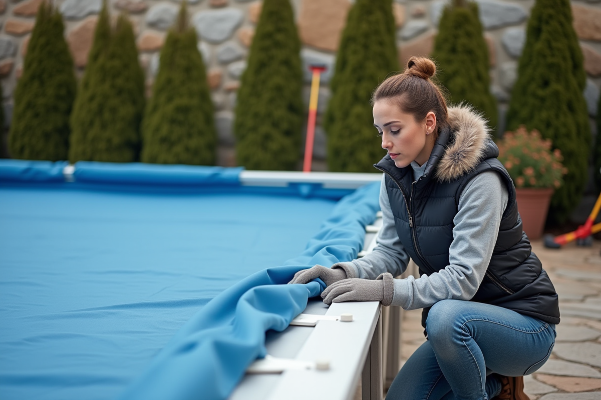 Femme vérifiant la couverture d