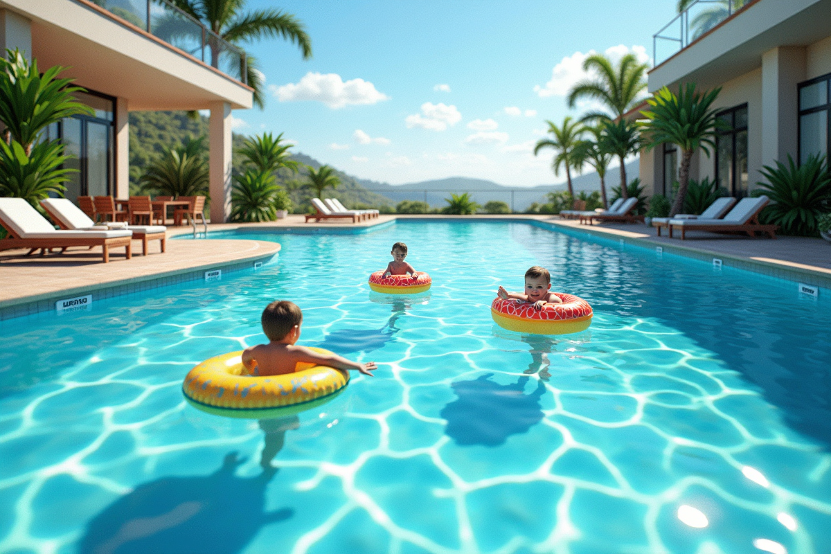 piscine foncée